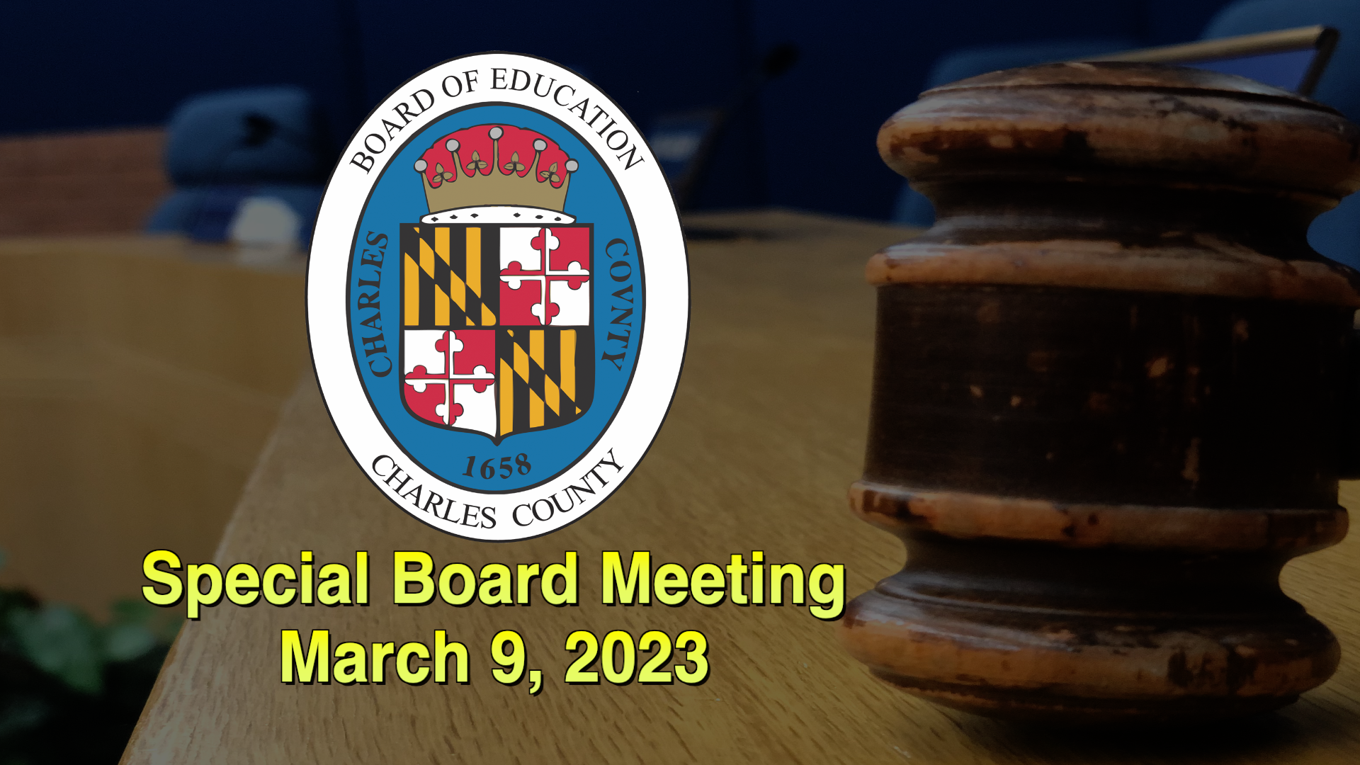 Thumbnail image for Special Board Meeting - March 9, 2023
