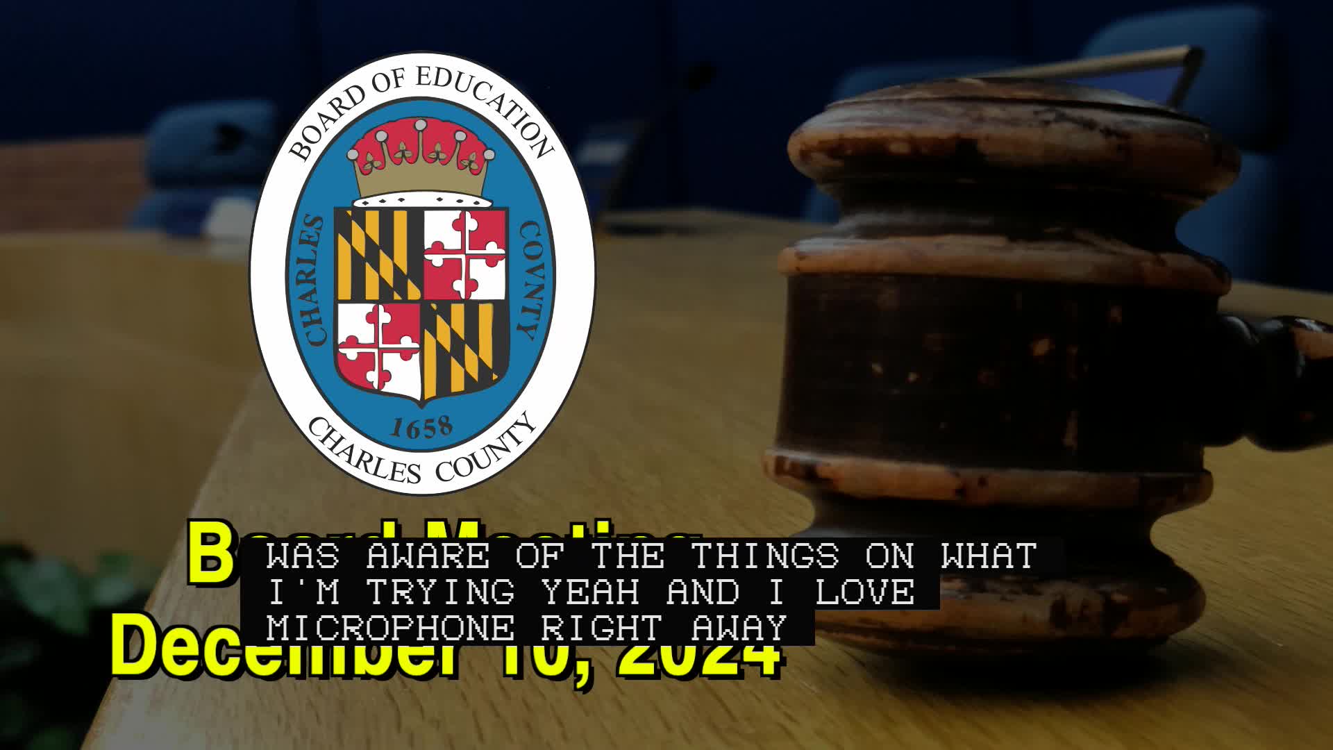 Thumbnail image for Board Meeting - December 10, 2024